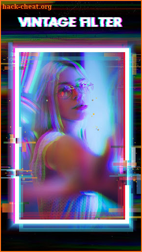 Glitch VHS Retro - 3D Glitch Effect & Photo Editor screenshot