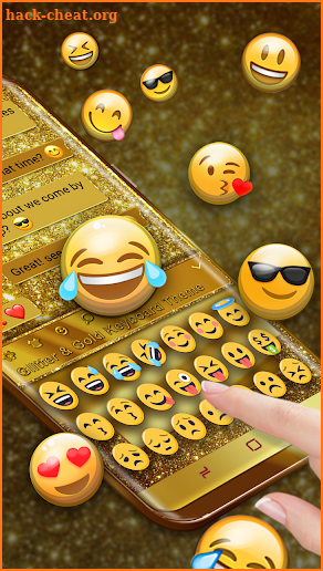 Glitter and Gold Premium Keyboard Theme screenshot