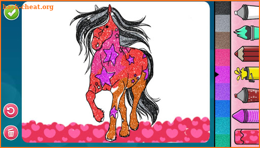 Glitter Beauty and Fashion Coloring Pages Girls screenshot