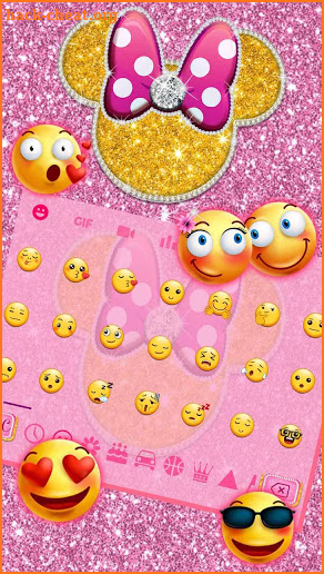 Glitter Bow Minnies Keyboard screenshot