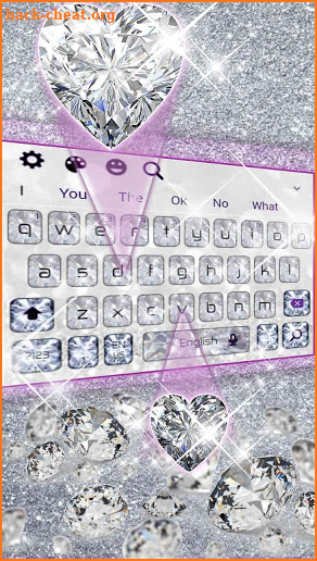 Glitter Diamonds Keyboard screenshot