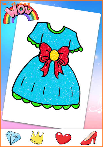 Glitter Dress Coloring Game screenshot