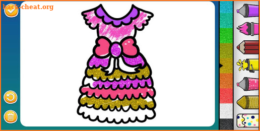 Glitter Dresses Coloring Book For Kids screenshot