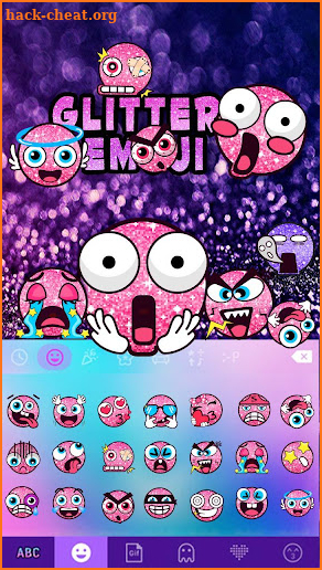 Glitter Emoji Stickers for Chatting (Add Stickers) screenshot