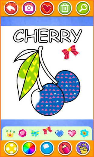 Glitter Fruits coloring and drawing screenshot