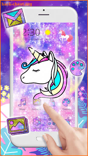 Glitter Galaxy Unicorn Launcher Theme Wallpapers screenshot