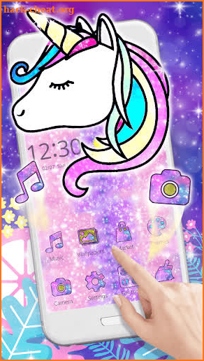 Glitter Galaxy Unicorn Launcher Theme Wallpapers screenshot