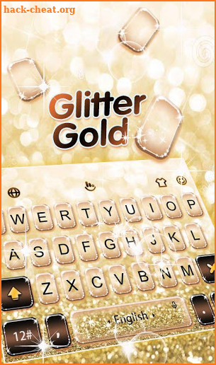 Glitter Gold Keyboard Theme screenshot