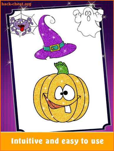 Glitter Halloween Coloring Book 🍬 screenshot