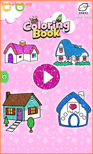 Glitter House Coloring and Drawing for kids screenshot