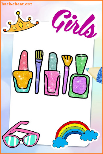 Glitter Nail Coloring Book screenshot