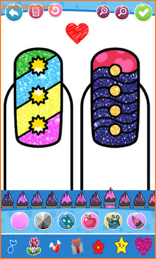 Glitter Nails coloring and drawing for kids screenshot