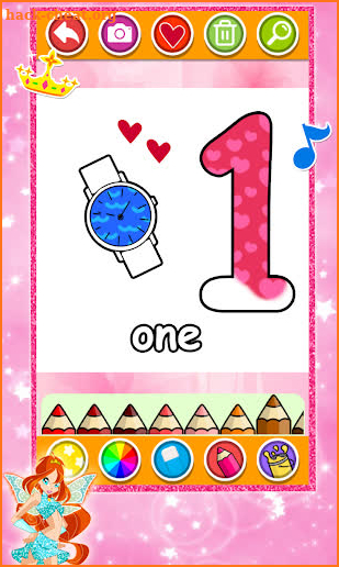 Glitter Number and letters Coloring for kids screenshot