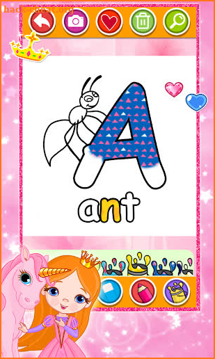 Glitter Number and letters Coloring for kids screenshot