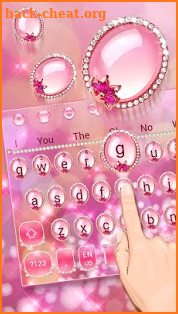 Glitter Pink Diamond Keyboard Theme screenshot