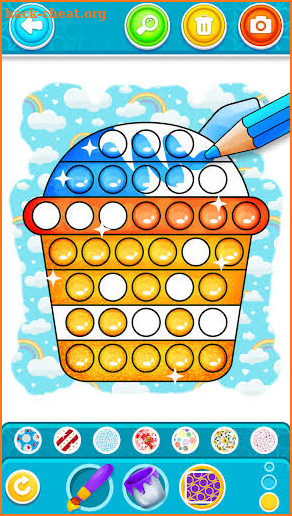 Glitter Pop It Coloring Game screenshot