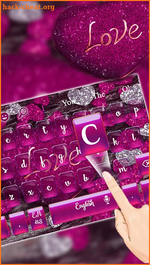 Glitter Romantic Love Dream Keyboard Theme screenshot