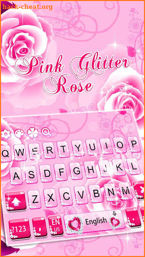 Glitter Rose Keyboard Theme screenshot