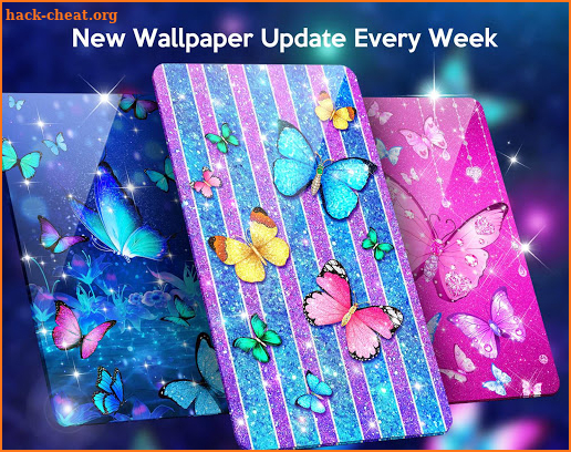 Glittering Diamond Butterfly Live Wallpaper screenshot