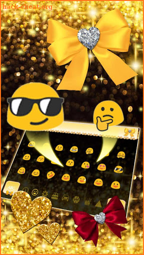 Glittering Gold Diamonds Keyboard screenshot