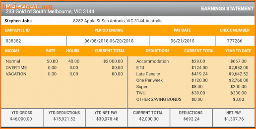 Global Paystub Paycheck Maker screenshot