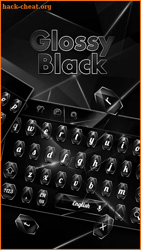 Glossy Black Cool Keyboard screenshot