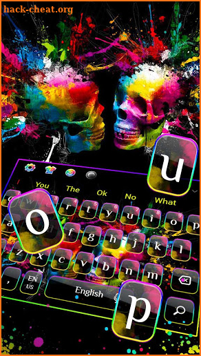 Glossy Colorful Skull Keyboard Theme screenshot