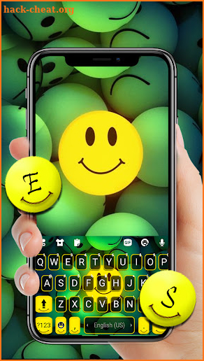 Glow Happy Emoji Keyboard Background screenshot