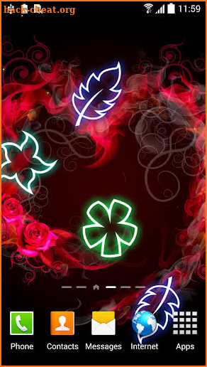 Glowing Flowers Live Wallpaper screenshot