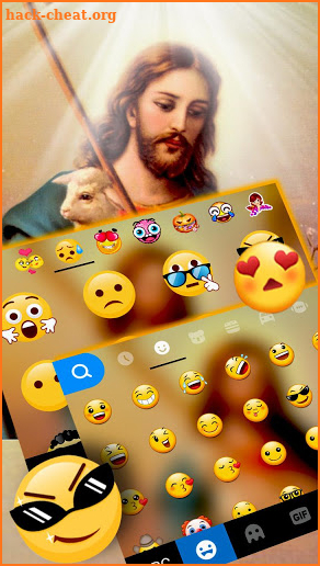 Glowing Lord Jesus Keyboard Theme screenshot