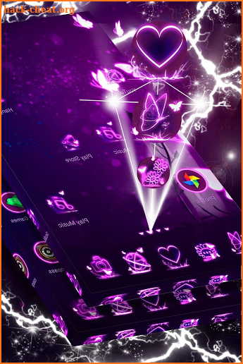 Glowy Butterflies Launcher Theme screenshot