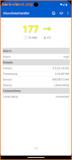GlucoDataHandler screenshot