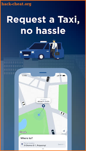 GO / Request taxi app screenshot