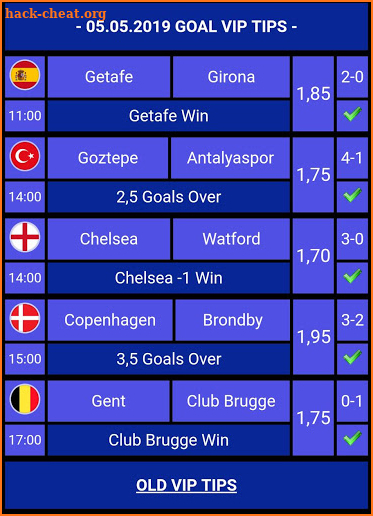 GOAL VIP TIPS screenshot