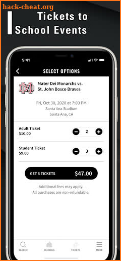 GoFan High School of Tickets screenshot