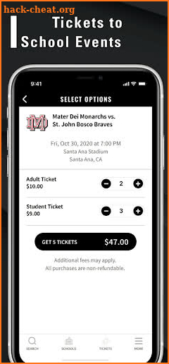 Gofan Tickets of Events School screenshot