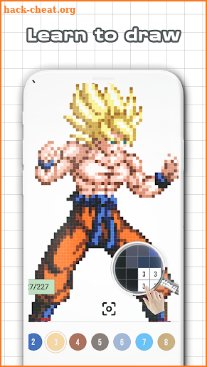 Gokuu Color Pixel by Number - Dragon Sandbox Pixel screenshot