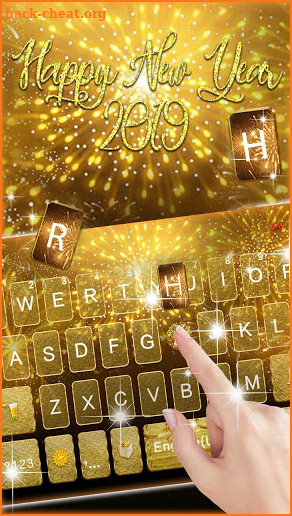 Gold 2019 New Year Keyboard Theme screenshot