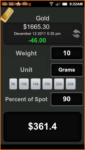 Gold & Silver Price Calculator screenshot