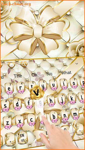 Gold Beautify Bow Keyboard screenshot