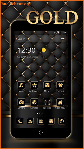 Gold Black Luxury Business Theme screenshot