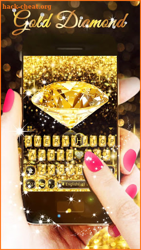 Gold Diamond Keyboard Theme screenshot