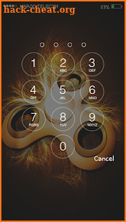 Gold Fidget Spinner Hand Lockscreen screenshot