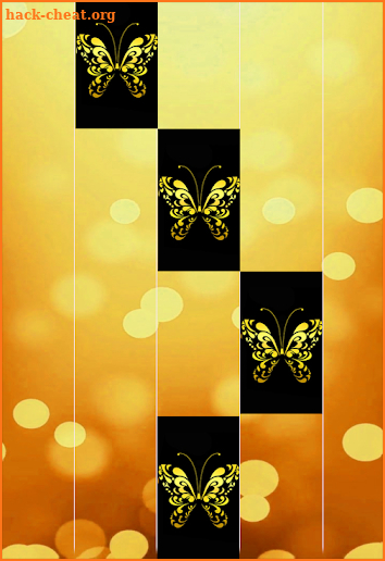 Gold Glitter ButterFly Piano Tiles 2018 screenshot