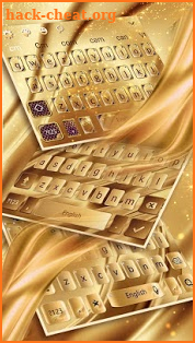 Gold Glitter Silk Keyboard Theme screenshot