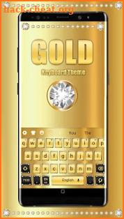 Gold Luxury Diamond Keyboard screenshot