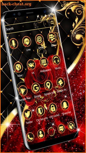 Gold Luxury Red Rose Theme🏵️ screenshot