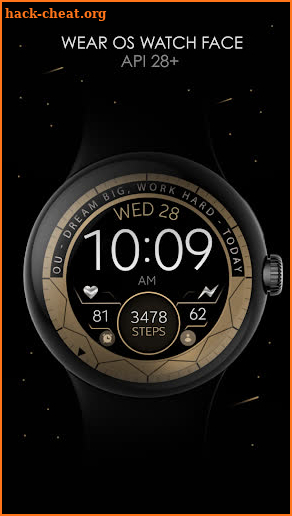 Gold Motivation watch face screenshot