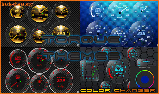 Gold OBD 2 Torque Theme screenshot