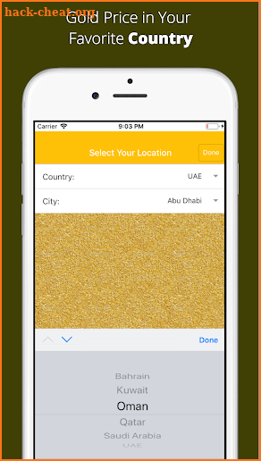 Gold Price in Middle East screenshot